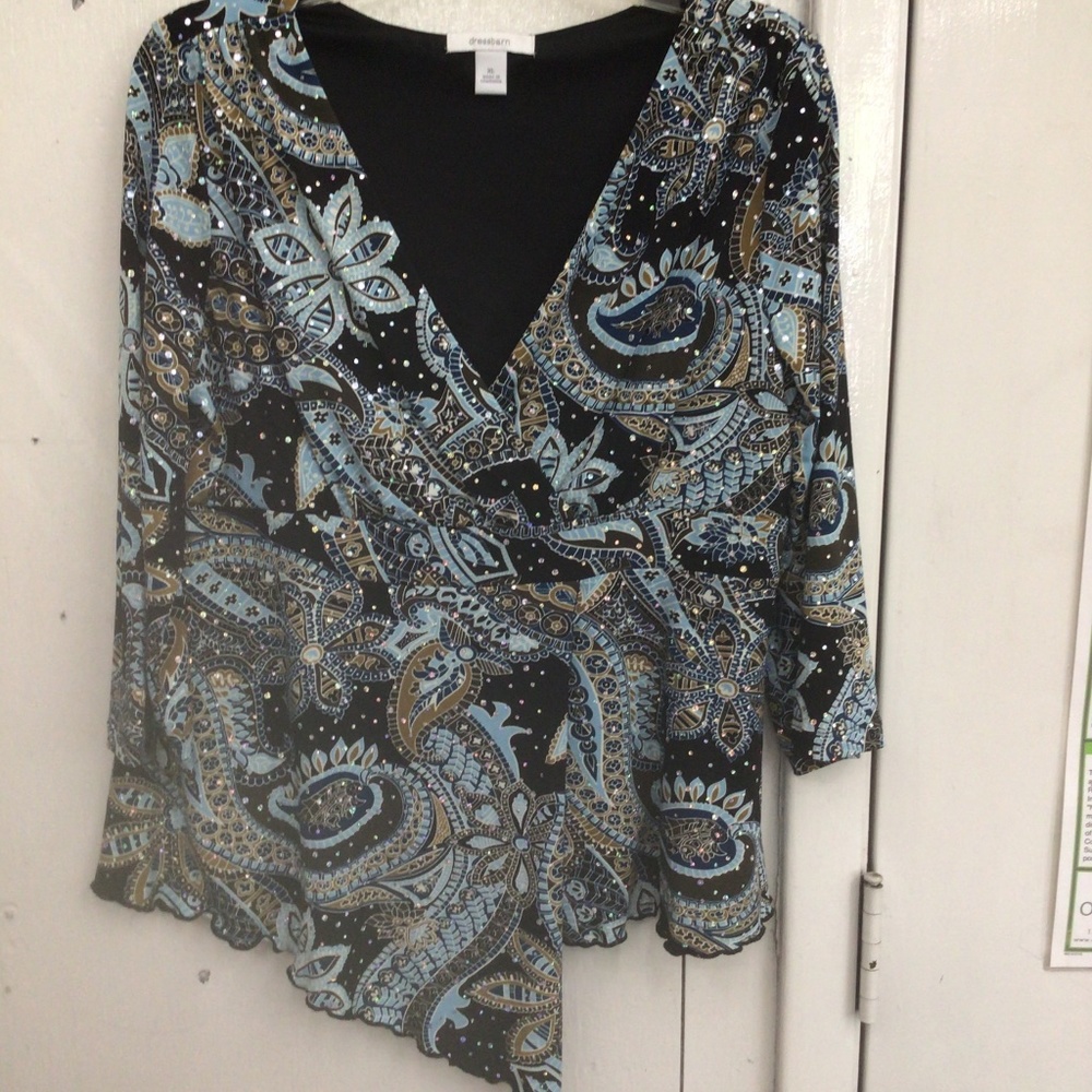 Dress Barn Long sleeve dress top size XL